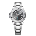 Sport 37 – Cadran Rhodium | Bracelet en Acier & Lunette Rotative Mate