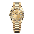Président 40 – Cadran Champagne | Bracelet Ton Or & Index Diamant
